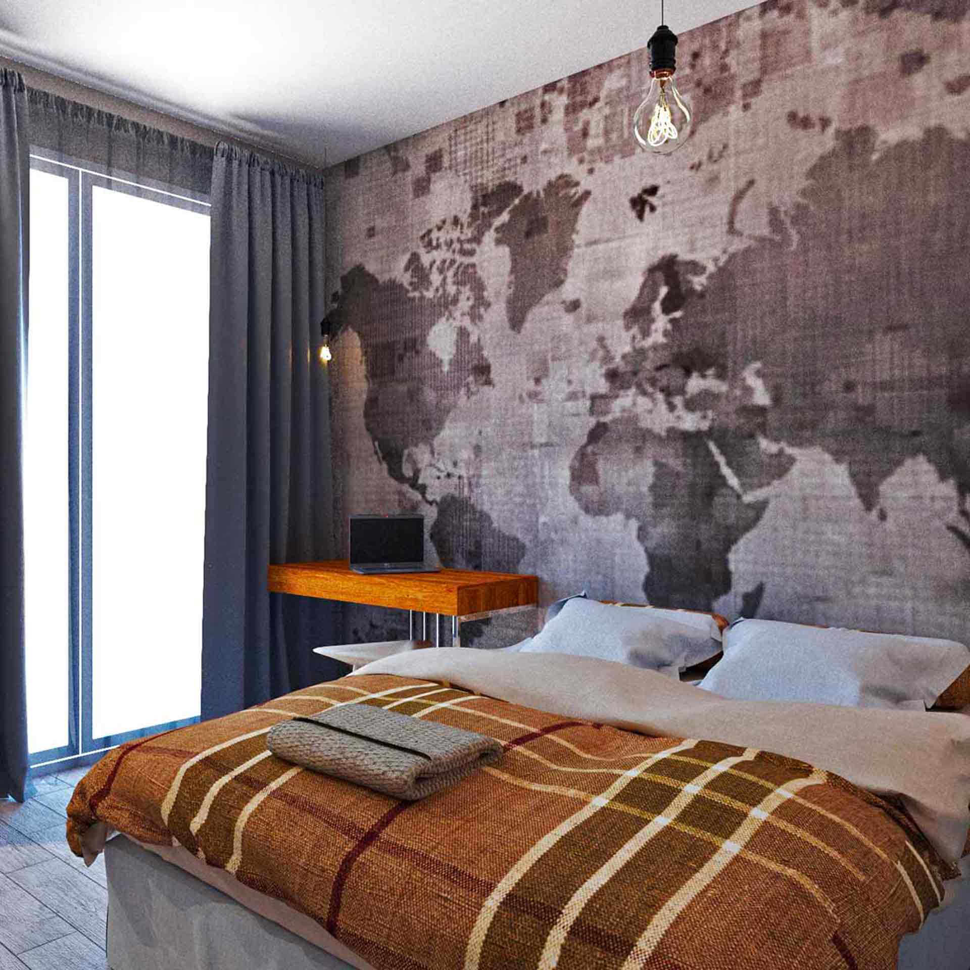 progettazione camera con letto alla francese