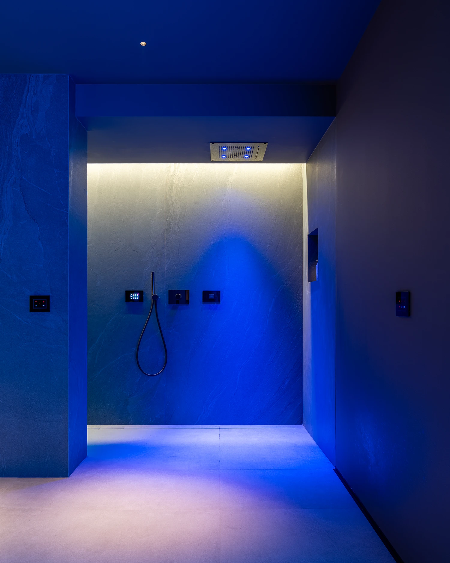 Area wellness della spa privata di Villa Metafisica a Erbusco